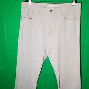 CALVIN KLEIN Wide Leg Pale Blue Jeans Mens Size 38 Classic Preppy Streetwear